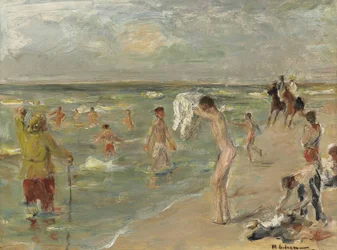 Ragazzi che fanno il bagno, ragazzi a Zandvoort